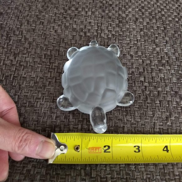 Vintage 70s Swedish crystal turtle tortoise figurine - Picture 4 of 7